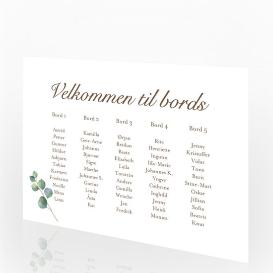 Bordkart, 112249, hovedbilde nr. 1