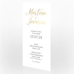 Invitasjon bryllup med folie, 113331