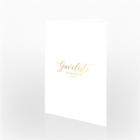 Produktbilde Gaveliste bryllup, folie, 11333a