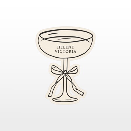 Produktbilde Bordkort bryllup, drinkglass, 113642