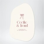 Invitasjon bryllup, organisk form, 113731