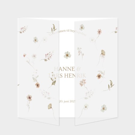 Produktbilde Invitasjon bryllup med omslag, 113741