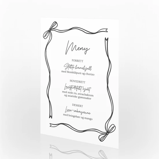 Produktbilde Meny bryllup, 113864