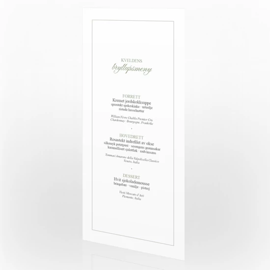 Produktbilde Meny bryllup, 113894