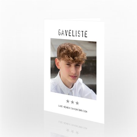 Produktbilde Gaveliste konfirmasjon, 20169a