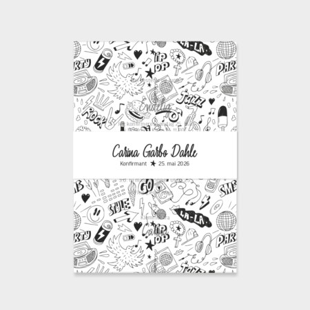 Produktbilde Invitasjon konfirmasjon med omslag og magebelte, 204421