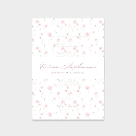 Produktbilde Invitasjon konfirmasjon med omslag og magebelte, 204431