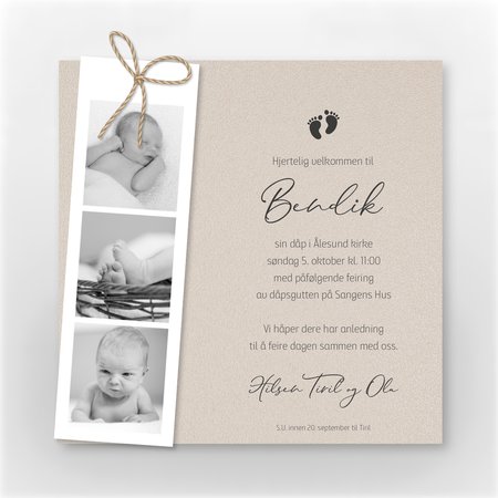 Produktbilde Invitasjon baby, 303211