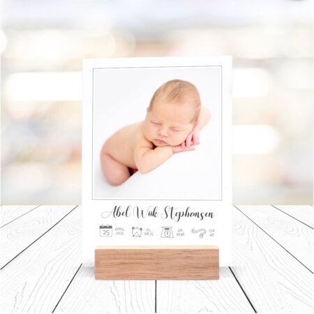 Produktbilde Babyplakat med fødselsinfo, 30432q