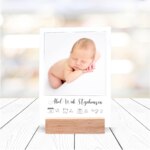 Babyplakat med fødselsinfo, 30432q