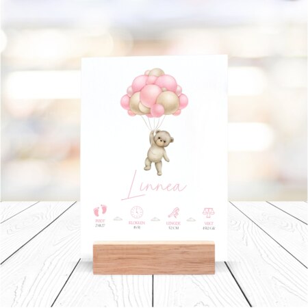 Produktbilde Babyplakat med fødselsinfo, 30449q