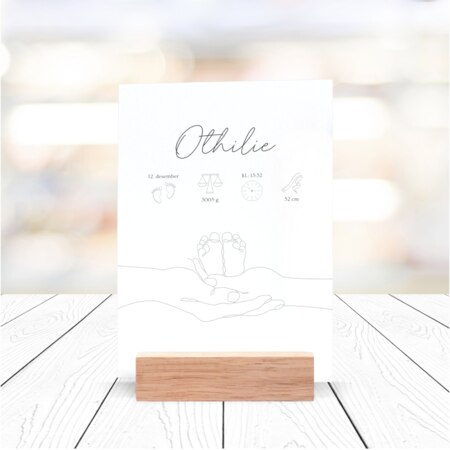 Produktbilde Babyplakat med fødselsinfo, 30456q