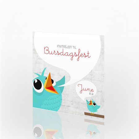 Produktbilde Bursdagsinvitasjon, a02371