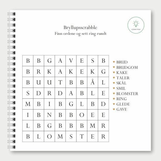 Aktivitetsbok med bryllupstema, x11080, hovedbilde nr. 10